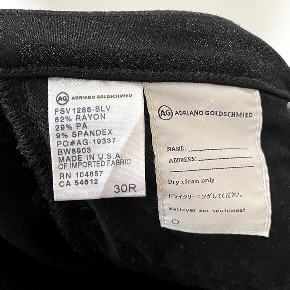 AG Adriano Goldschmied The Legging Super Skinny Silver Glitter Pants 30 - Picture 7 of 8